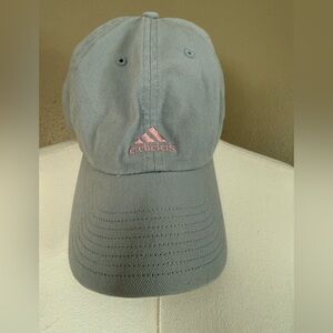 Adidas Saturday 2.0 Gray Cap with Pink Emblem Canvas Material Adjustable women’s